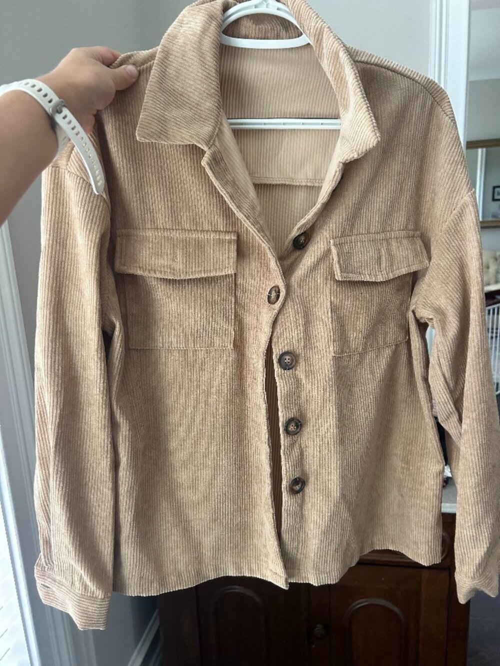 Tan corduroy style jacket